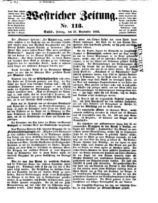 Westricher Zeitung Freitag 21. September 1855