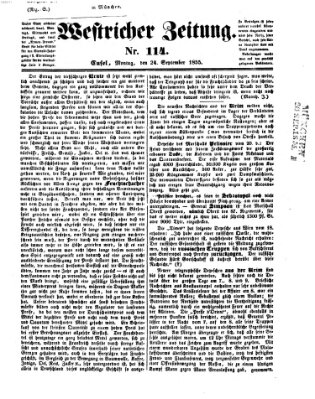Westricher Zeitung Montag 24. September 1855