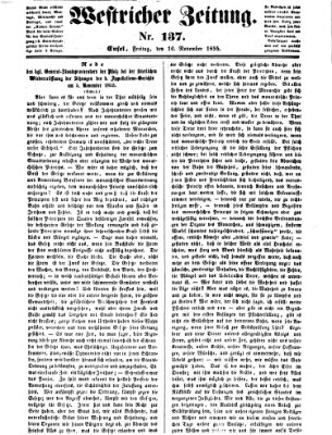 Westricher Zeitung Freitag 16. November 1855