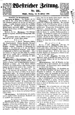 Westricher Zeitung Montag 18. Februar 1856