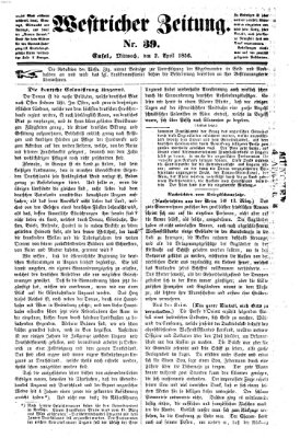 Westricher Zeitung Mittwoch 2. April 1856