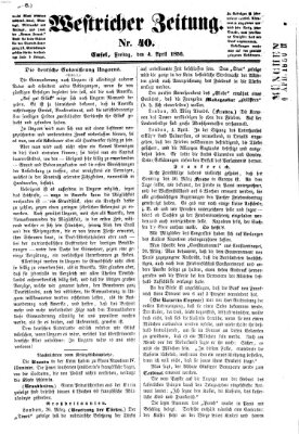 Westricher Zeitung Freitag 4. April 1856