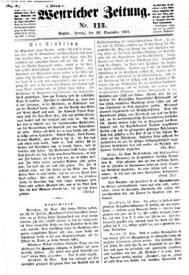 Westricher Zeitung Freitag 26. September 1856