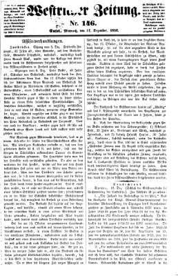 Westricher Zeitung Mittwoch 17. Dezember 1856