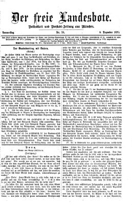Der freie Landesbote Donnerstag 8. Dezember 1870