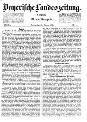 Bayerische Landeszeitung Freitag 29. Januar 1869