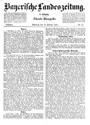 Bayerische Landeszeitung Mittwoch 10. Februar 1869
