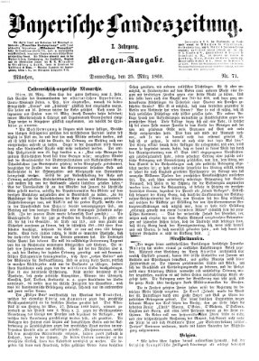 Bayerische Landeszeitung Donnerstag 25. März 1869
