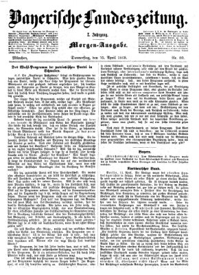 Bayerische Landeszeitung Donnerstag 15. April 1869