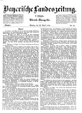 Bayerische Landeszeitung Montag 26. April 1869