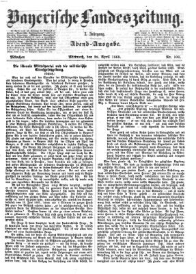 Bayerische Landeszeitung Mittwoch 28. April 1869