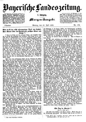 Bayerische Landeszeitung Montag 26. Juli 1869