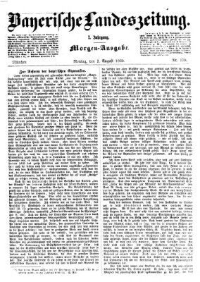 Bayerische Landeszeitung Montag 2. August 1869
