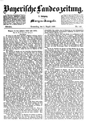 Bayerische Landeszeitung Donnerstag 5. August 1869