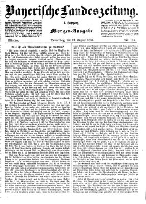 Bayerische Landeszeitung Donnerstag 19. August 1869