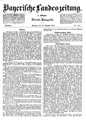 Bayerische Landeszeitung Montag 23. August 1869