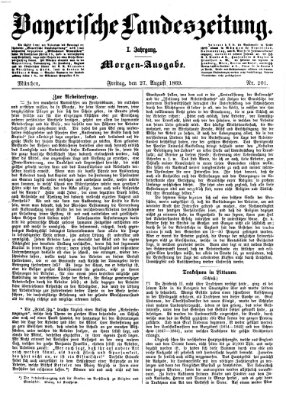 Bayerische Landeszeitung Freitag 27. August 1869