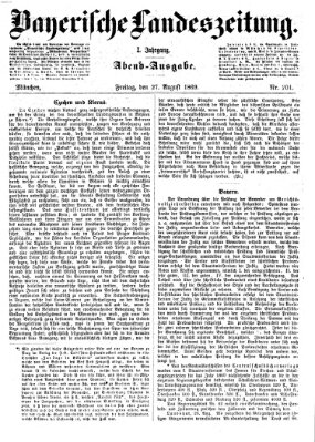 Bayerische Landeszeitung Freitag 27. August 1869