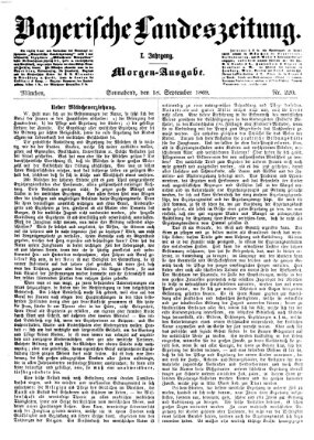 Bayerische Landeszeitung Samstag 18. September 1869