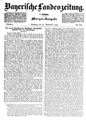 Bayerische Landeszeitung Dienstag 21. September 1869