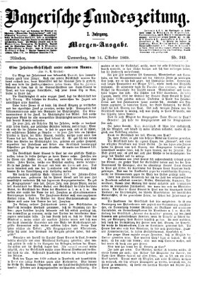 Bayerische Landeszeitung Donnerstag 14. Oktober 1869