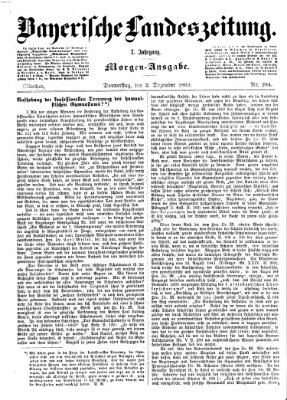 Bayerische Landeszeitung Donnerstag 2. Dezember 1869