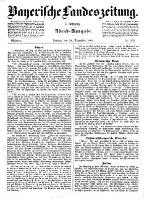 Bayerische Landeszeitung Freitag 24. Dezember 1869