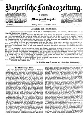 Bayerische Landeszeitung Montag 27. Dezember 1869