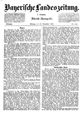 Bayerische Landeszeitung Montag 27. Dezember 1869