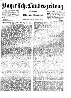 Bayerische Landeszeitung Samstag 29. Januar 1870