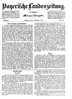 Bayerische Landeszeitung Freitag 25. Februar 1870