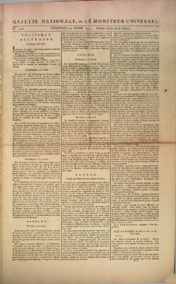 Gazette nationale, ou le moniteur universel (Le moniteur universel) Freitag 22. April 1791