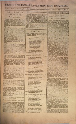 Gazette nationale, ou le moniteur universel (Le moniteur universel) Montag 10. August 1795