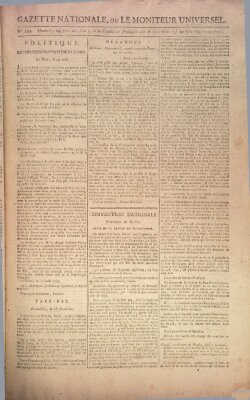Gazette nationale, ou le moniteur universel (Le moniteur universel) Donnerstag 10. September 1795