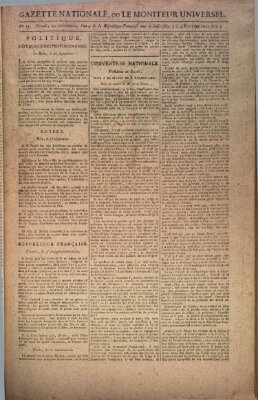 Gazette nationale, ou le moniteur universel (Le moniteur universel) Sonntag 4. Oktober 1795
