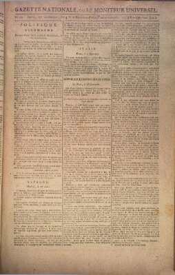 Gazette nationale, ou le moniteur universel (Le moniteur universel) Freitag 9. Oktober 1795