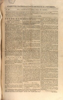 Gazette nationale, ou le moniteur universel (Le moniteur universel) Freitag 5. September 1800