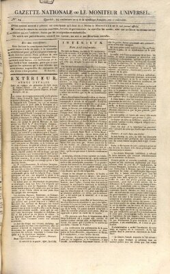 Gazette nationale, ou le moniteur universel (Le moniteur universel) Donnerstag 16. Oktober 1800