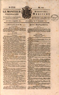 Le Moniteur westphalien Donnerstag 6. September 1810