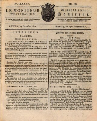 Le Moniteur westphalien Montag 17. Dezember 1810