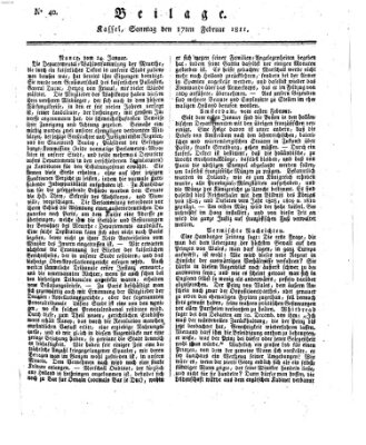 Le Moniteur westphalien Sonntag 17. Februar 1811