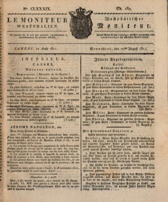 Le Moniteur westphalien Samstag 10. August 1811