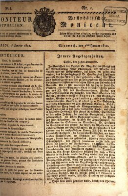 Le Moniteur westphalien Mittwoch 1. Januar 1812