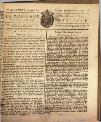 Le Moniteur westphalien Samstag 22. August 1812