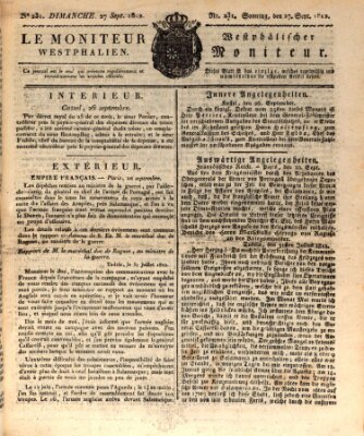 Le Moniteur westphalien Sonntag 27. September 1812