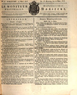 Le Moniteur westphalien Sonntag 14. März 1813