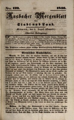 Ansbacher Morgenblatt für Stadt und Land (Ansbacher Morgenblatt) Mittwoch 5. August 1846