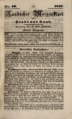 Ansbacher Morgenblatt für Stadt und Land (Ansbacher Morgenblatt) Freitag 26. März 1847