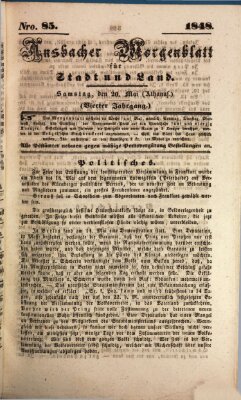 Ansbacher Morgenblatt für Stadt und Land (Ansbacher Morgenblatt) Samstag 20. Mai 1848