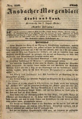 Ansbacher Morgenblatt für Stadt und Land (Ansbacher Morgenblatt) Mittwoch 7. August 1850